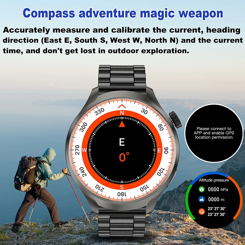 2024 New GPS Smart Watch Men Watch AMOLED 360*360 HD Screen Bluetooth call GPS NFC Heart rate Oximeter Sports Smart Watch lady