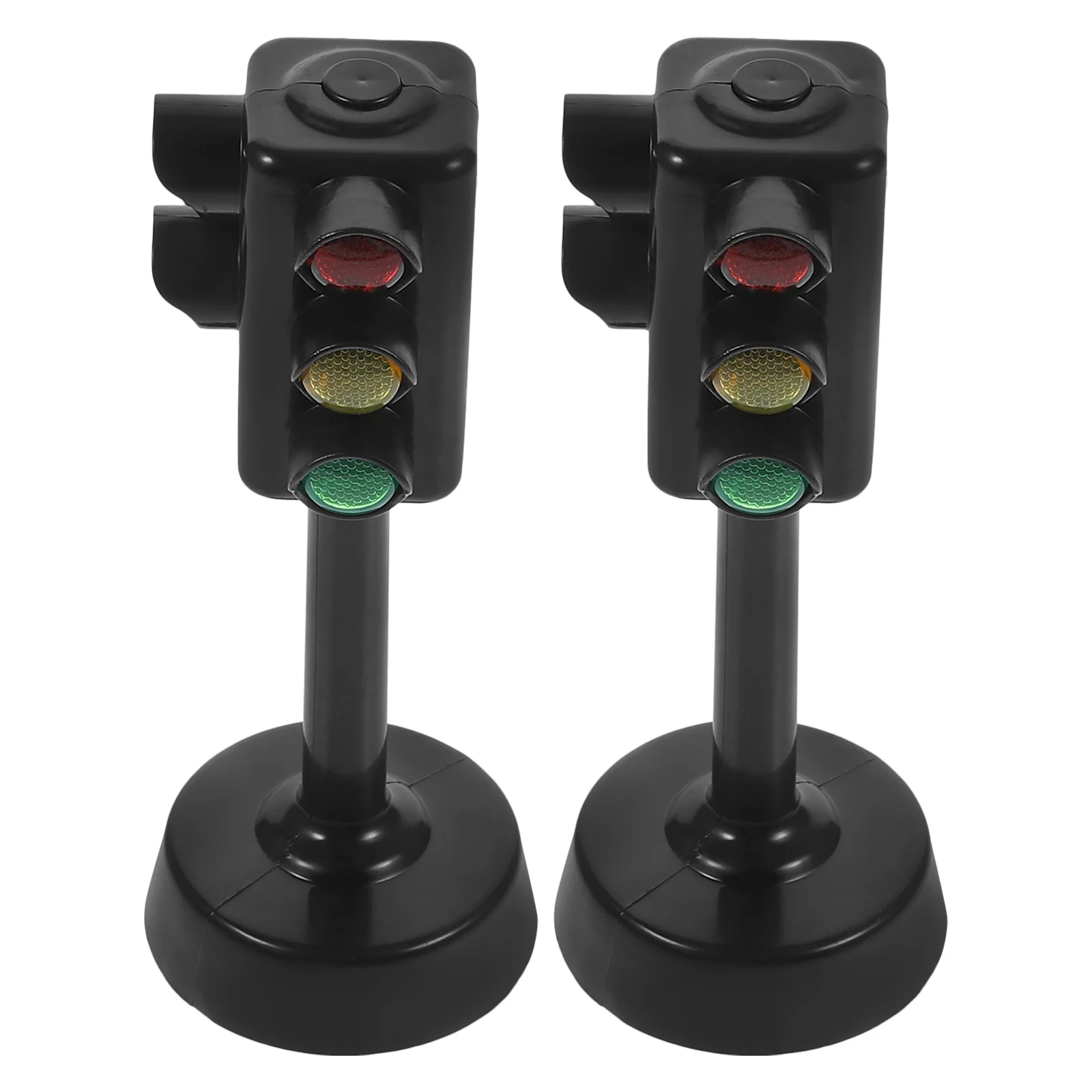 2 Pcs Traffic Light Lamp Signs Toys Model for Teaching Decor Car Children Green