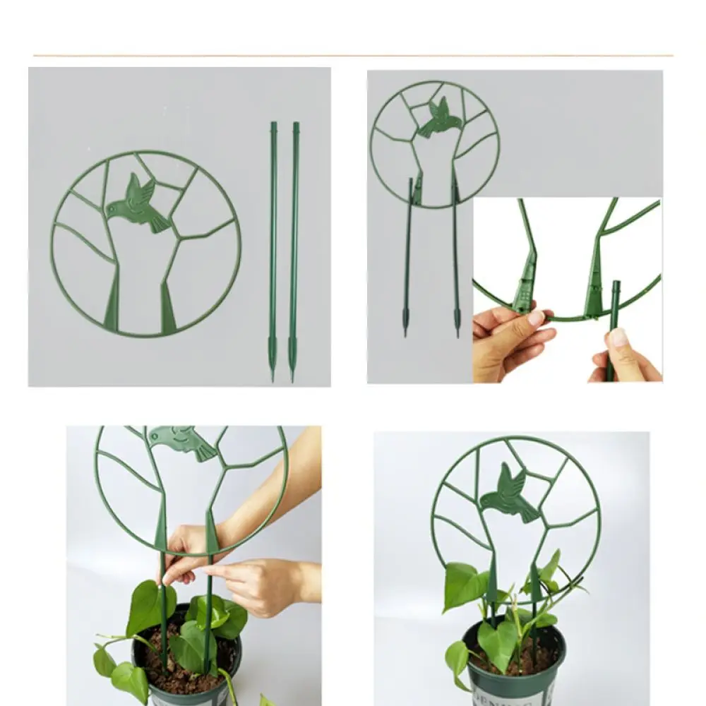 Climbing Plant Support Trellis Green Plastic Stakes For Potted Vines Monstera Ivy Indoor Garden Decoration Tool