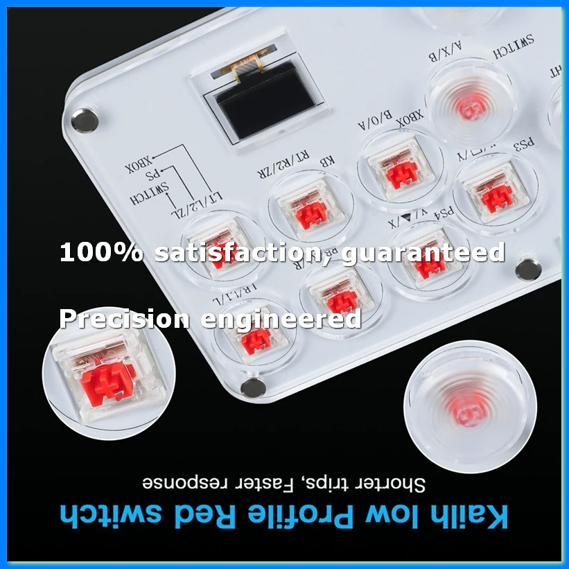 

Fighting Stick Controller Colorful RGB Light Fighting Game Arcade Game Keyboard for PC Switch-AD23