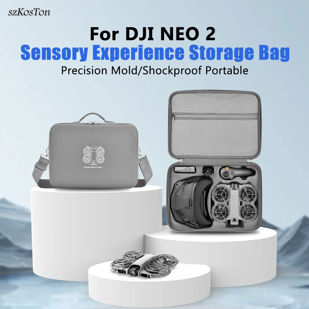 

2026 NEW For DJI Neo 2 Motion Fly More Combo Portable Travel Case Dustproof Shoulder Bag Drone Shock-Absorbing Protective Case