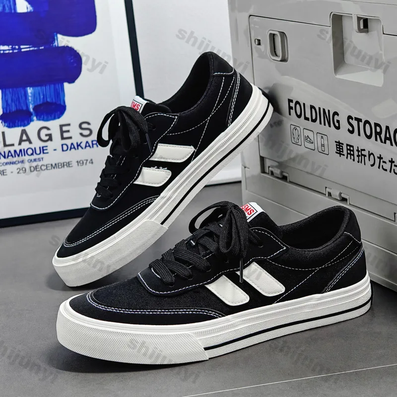 Męskie płócienne buty letnie oddychające modne szyte krzyżowe wiązane vintage codzienne wygodne antypoślizgowe wulkanizowane buty outdoorowe