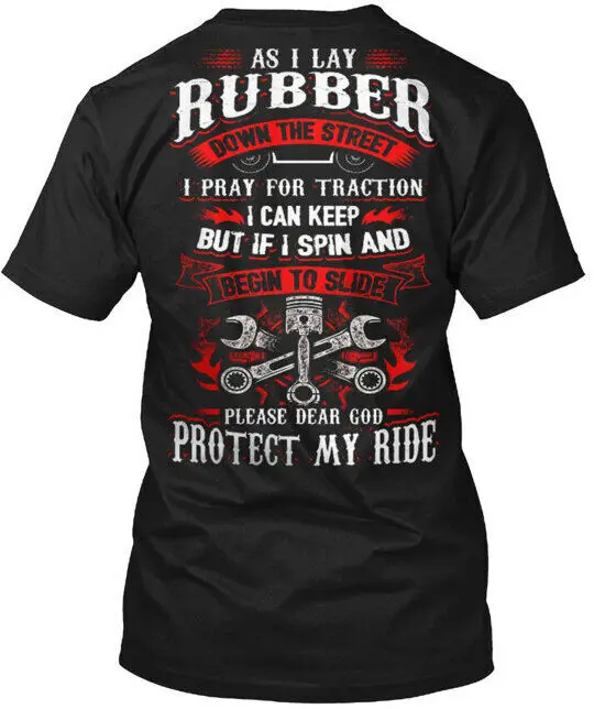 Car Mechanic S - As I Lay Rubber Down Tee T-Shirt Made in the USA Anime Pattern Clothing Cotton Short SleeveY2K Luxury brand hig