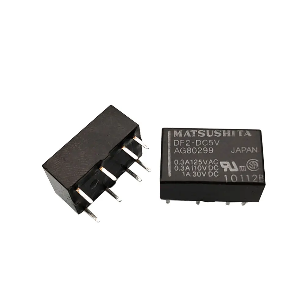 DF2-DC5V 5V Signal Relays 5VDC Dual Coil 1A