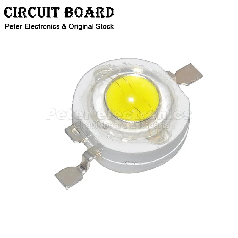 10pcs 1W High Power LED Chip Lamp Bulb SMD COB Diodes Warm Cold White Red Green Blue Yellow 440 660nm Grow Light Beads