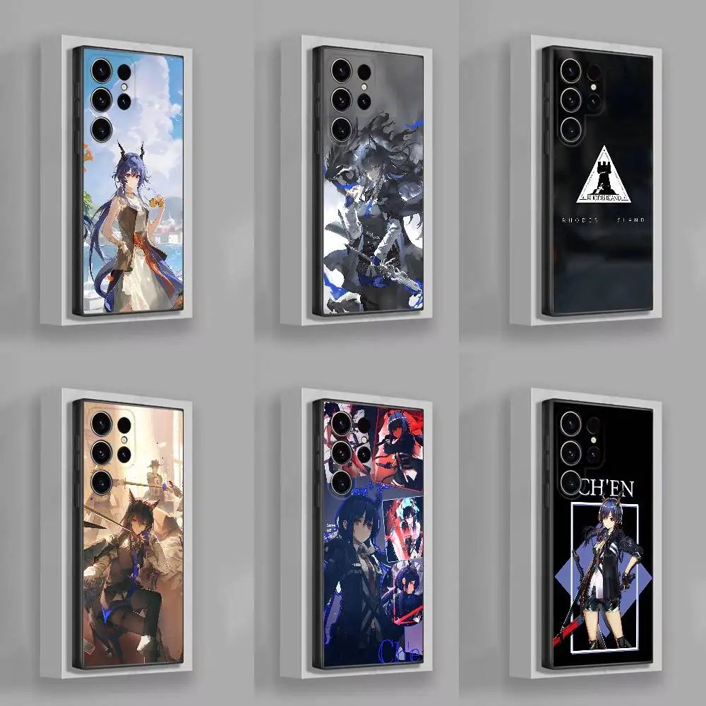 A-Arknights C-Chen For Samsung S26,S24,S21,S22,S23,S30,Ultra,S20,Plus,Fe,Lite,5G Black Cover Phone Case