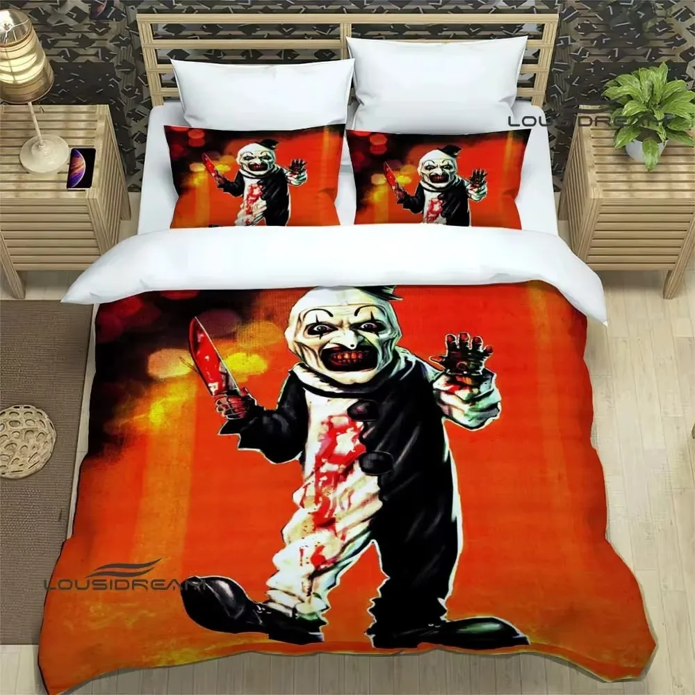 Terrifier Horror Printed Bedding Sets Exquisite Bed Supplies Set Duvet Cover Bed Comforter Set Bedding Set Luxury Birthday Gift