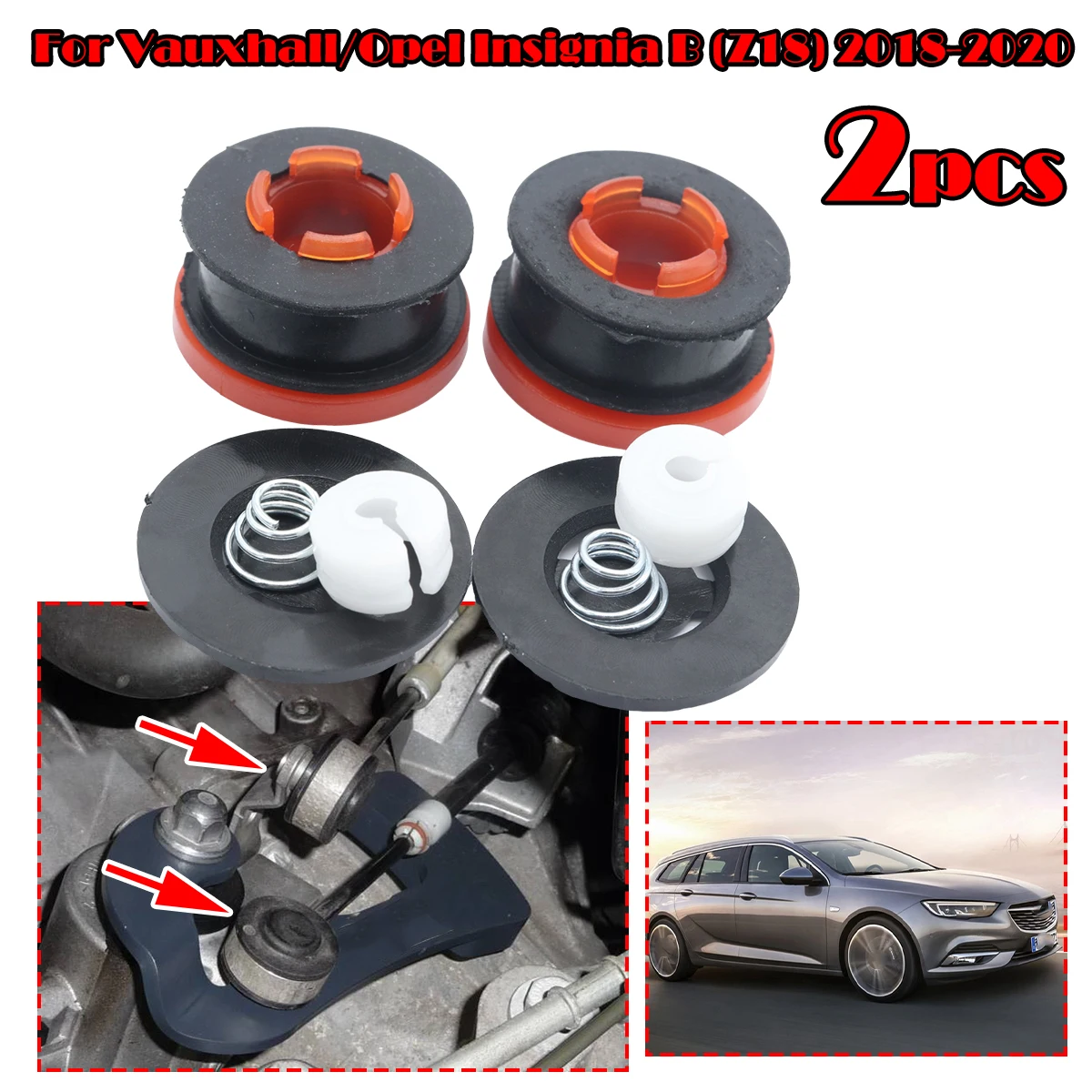 2 peças mt cabo de mudança de engrenagem ligação extremidade haste bucha caixa de velocidades conector de alavanca de mudança para vauxhall/opel insignia b (z18) 2018-2020