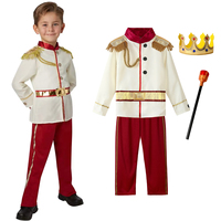Kids Boys Prince Costume Children Carnival Cosplay Dress Up Prince Charming Costumes Child Halloween Royalty Roleplay Clothes
