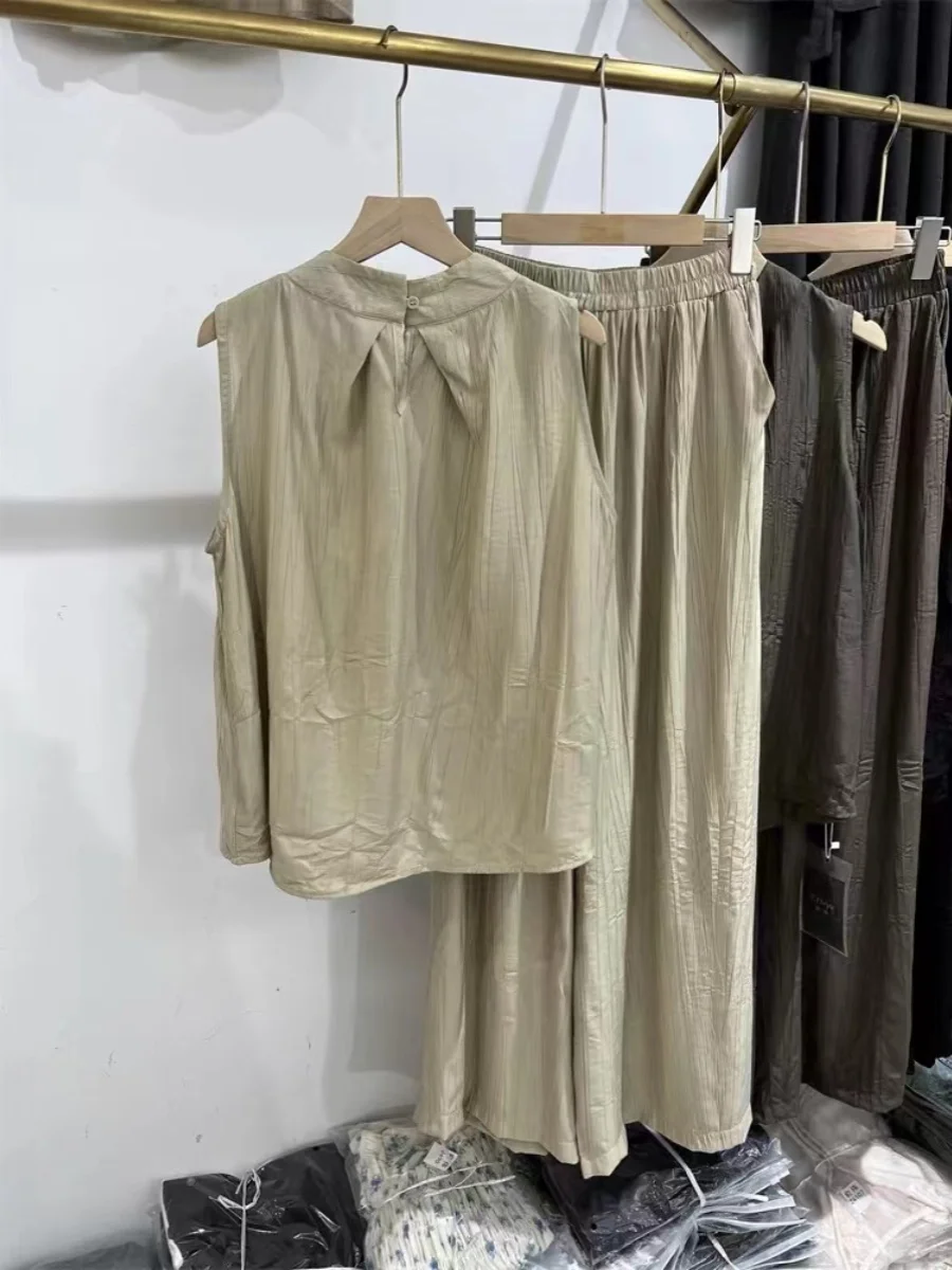 Faion plus Size Set da donna estivo Svel irt Pantaloni casual a gamba larga a vita alta Set da due pezzi Taglio dritto Vestibilità ampia