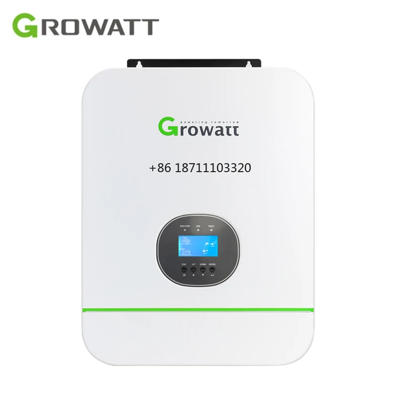 

Growatt 5KW 48V 220V SPF 5000TL HVM-P 5000W Max PV Input Voltage DC 145V MPPT 80A Solar Inverter