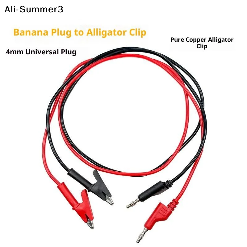 1/2Pcs Double End Test Lead Wire Line Electrical Voltage 4mm Banana Plug Alligator Clip Crocodile 15A Multimeter DIY Test Wires