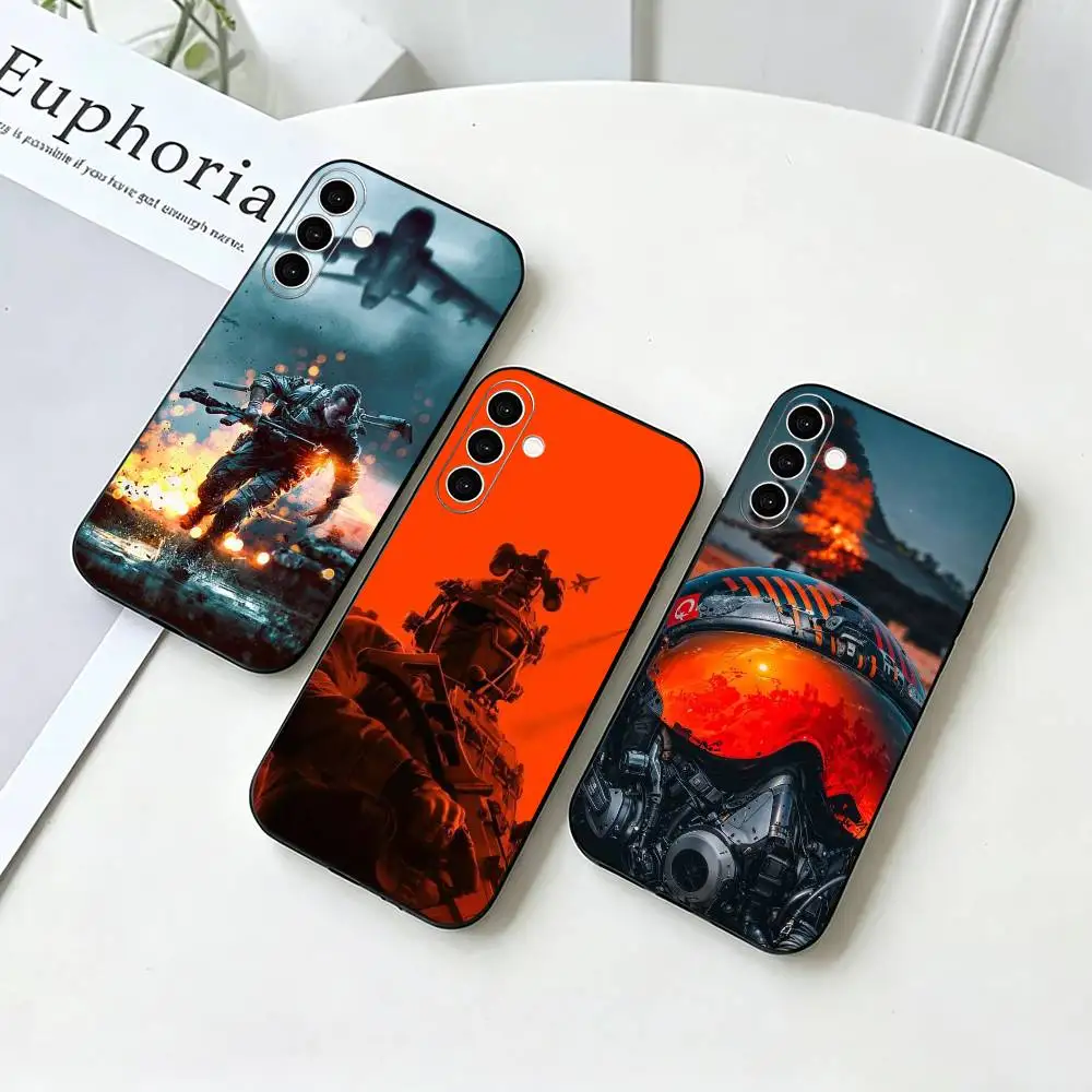 BattlefieldS 6 shooting  Phone Case Black Silicone Soft For Samsung Galaxy A73,A72,A71,A70,A53,A52,A51