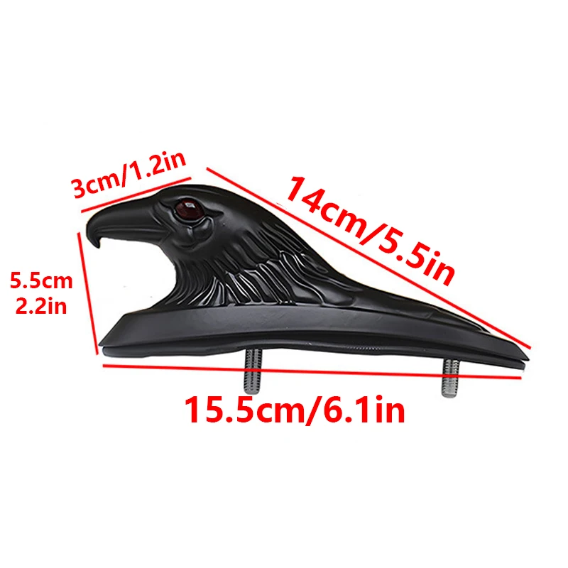 Uniwersalna modyfikacja motocykla i pojazdu elektrycznego Przednia płyta błotna ozdobiona metalową głową orła