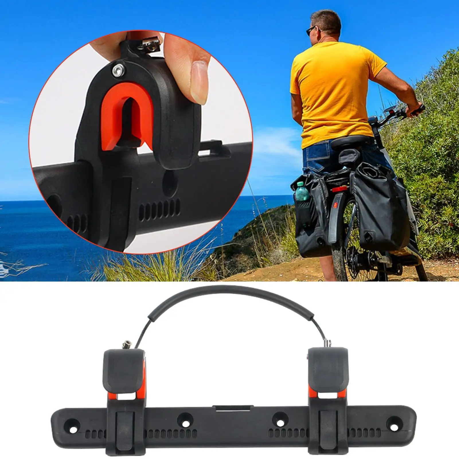 Bicycle Side Bag Buckle Adjustable Luggage Side Bag Buckle Motorcycles Bicycle Saddle Rack Riding Equipment enhanced stability