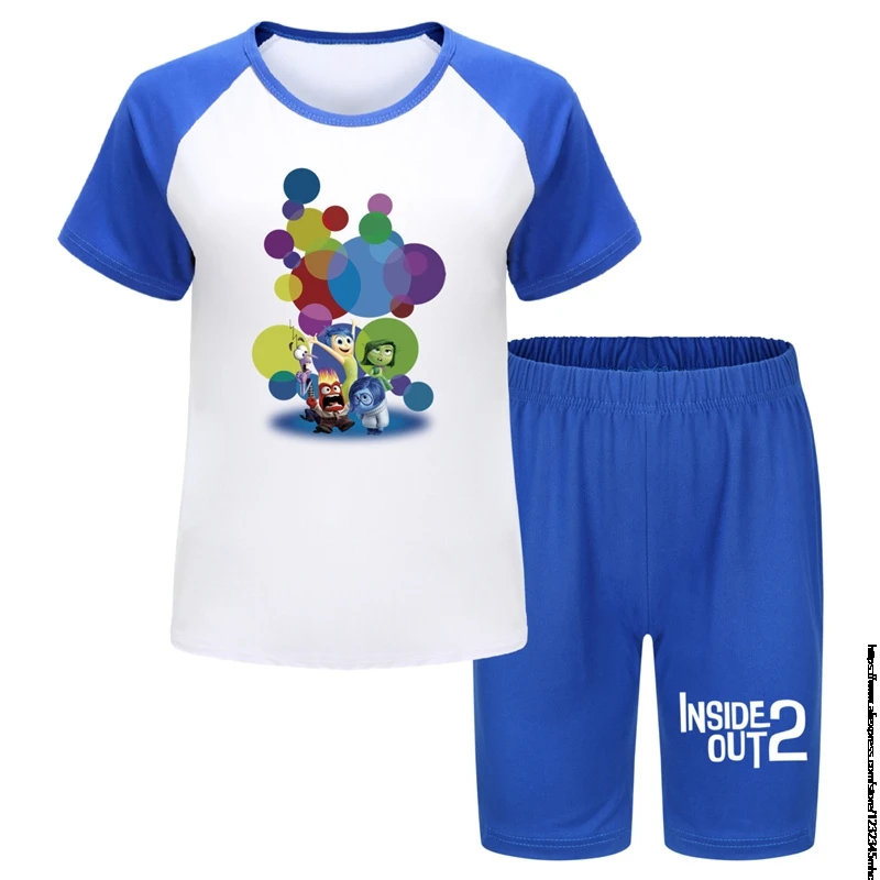 

Kids Clothes New Inside Out2 Clothes T Shirt Toddler Girls Pajama Sets Boys Cartoon Short Sleeve Tshirt Pants 2pcs Sports Set