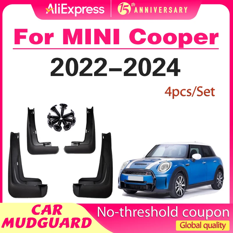 

2022 2023 2024 FOR MINI One Cooper F56 Mud Flaps Guard Splash Mudguard Fender Mudflaps Car Accessories Front Rear 4pcs