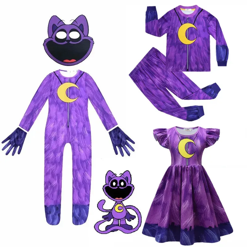 

HAni 2025 Страшная игра Улыбающиеся животные Catnap Dogday Косплей Костюм Комбинезон Фиолетовый кот Аниме Подарок на день рождения для ребенка Ха ☆ ★ ww