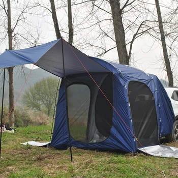 SUV 캠핑 텐트, 다목적 설치 옵션, 패밀리 카 텐트, 원활한 연결 및 쉬운 설치, 3-4 인용 뒷문 텐트