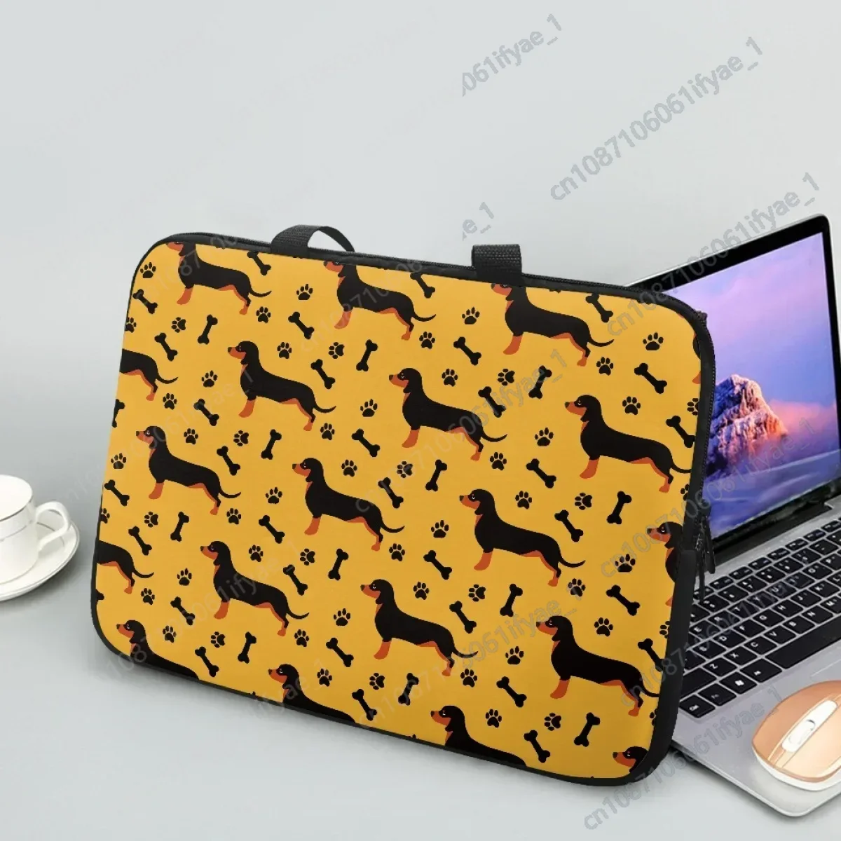 Cute Cartoon Dachshund Laptop Bag Lovely Dog Casual Case Cover Pouches Classic Animal Universal Computer Tablet Bags Bolsas 2023