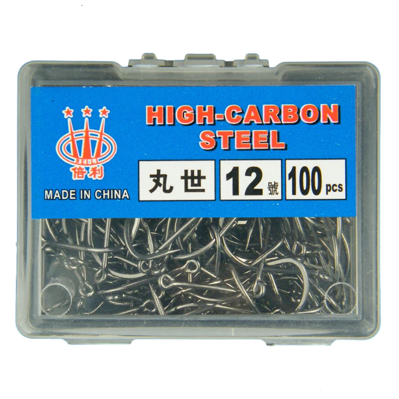 50pcs/100pcs Boxed High Carbon Steel Fishing Hooks 6 # -18 # Fishing Hook Jig Barbed Hook For Fishing Accessories Pesca