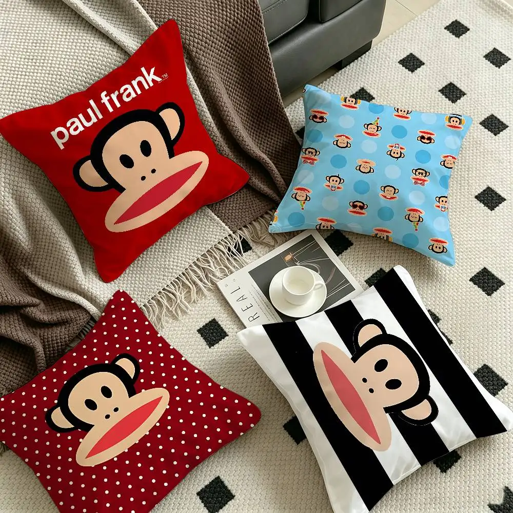 Anime P-Paul F-Frank Maple Design Cushion Cover Happy Autumn Harvest decor Holiday Decorati Pillow Cover