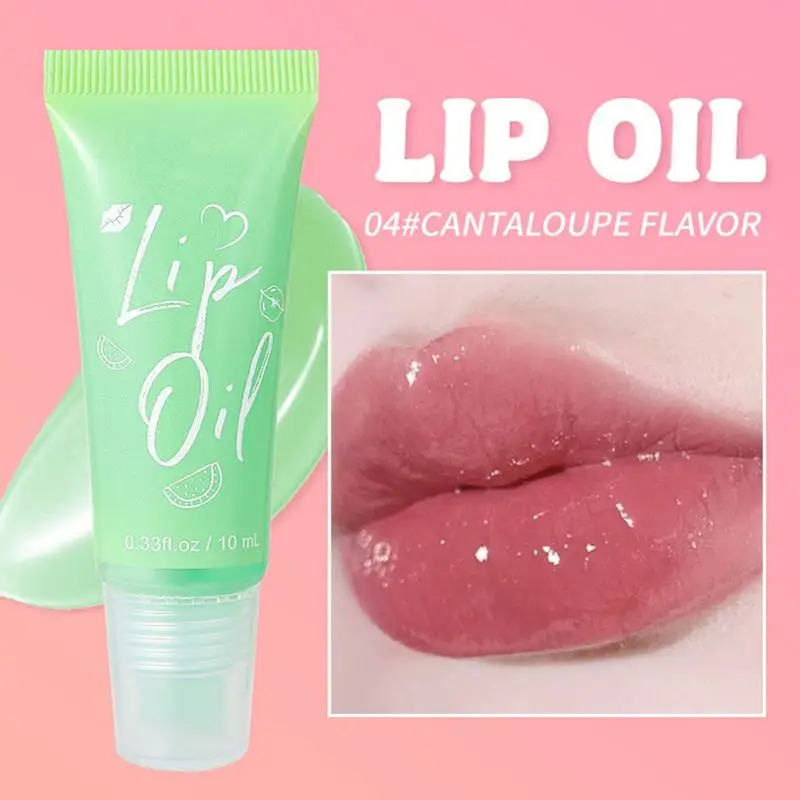 Moisturizer Fruit Lip Oil Transparent Fullness Lip Tint Gel Moisturizing Clear Lip Balm Mirror Glass Liquid Lipstick Lip Gloss