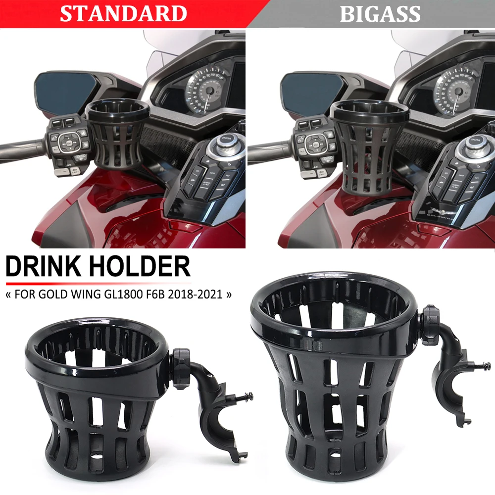 

For Honda Gold Wing GL 1800 GL1800 F6B 2018-2021 Motorcycle Passenger Water Bottle Drinking Drink Cup Mesh Basket Holder Bracket