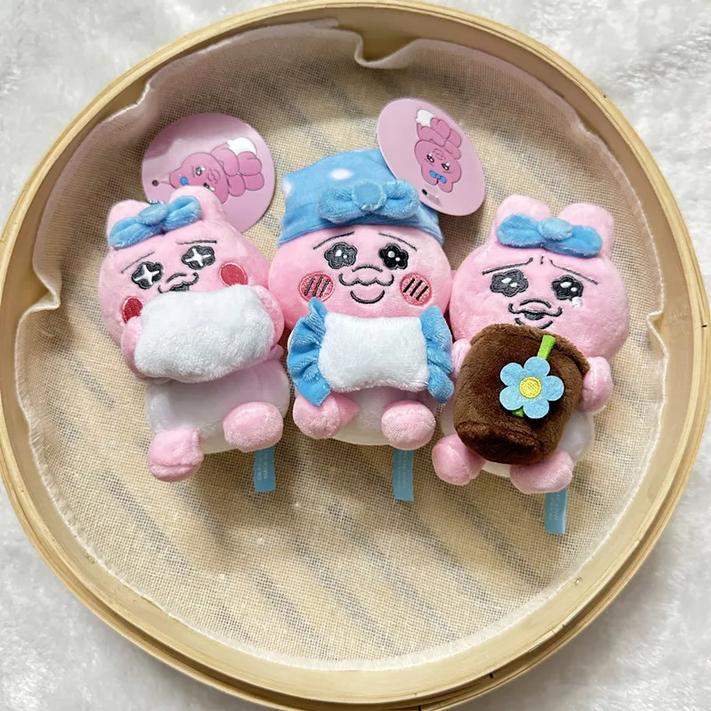 

Opan1chu2 Шапка кролика Розовый кроличий мех Тедди Игрушка Шарм Даппер Кукла Сумка Мини Шарм Серьги милый подарок на складе