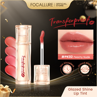FOCALLURE Glazed Shine Liquid Lipstick Waterproof Lightweight Lip Glosses Transferproof Moisturizing Lip Tints Makeup Cosmetics