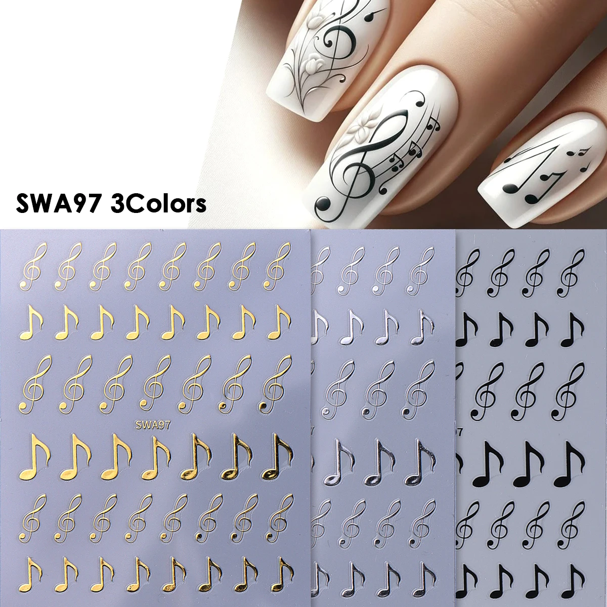 3 stuks groene bladeren nagelstickers eenvoudige glitter gouden lijn ontwerp zelfklevende sliders elegante charme curve tape decor manicure folis