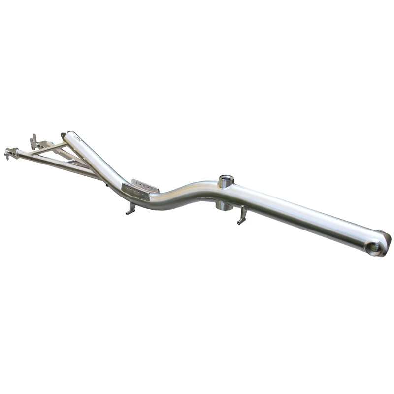 XACD Custom Titanium Girder Recumbent Bike Frames 700C Disc Brakes Post Mount 1.8kg Handed Brush Sliver Finish Clamp-On Front