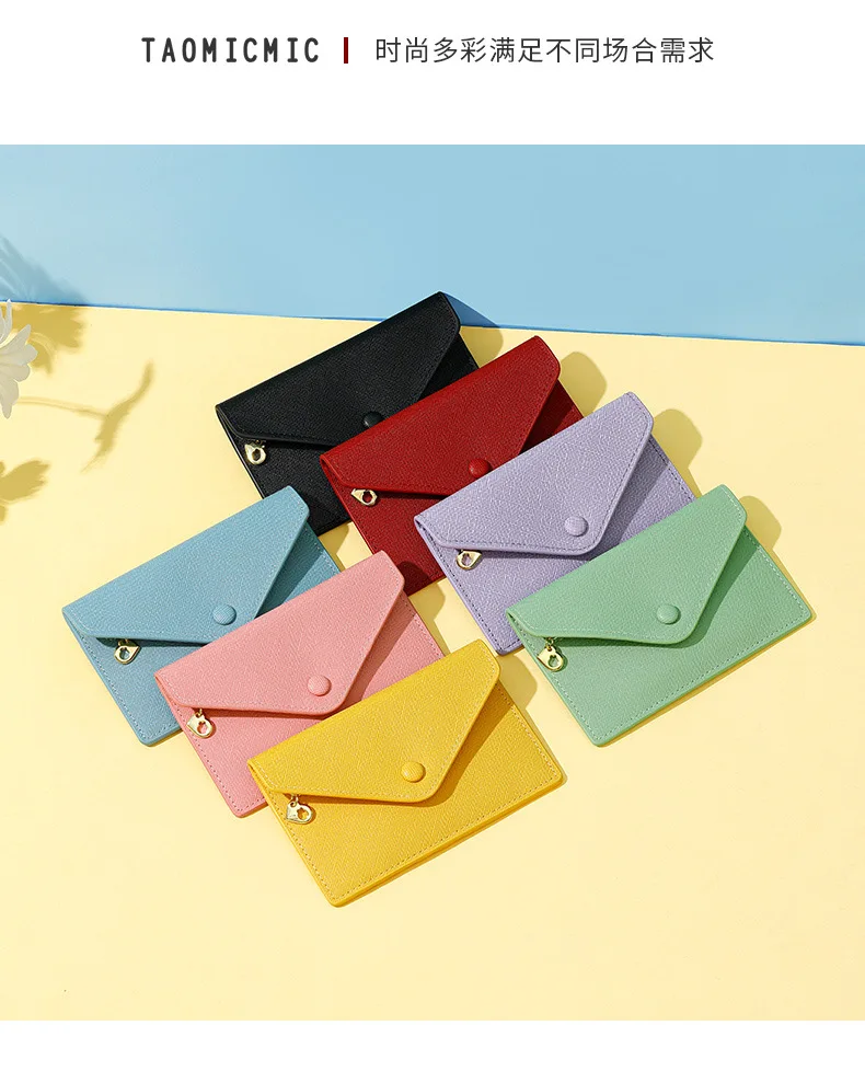 クリエイティブな女性用PUミニ財布多機能ドキュメントコインパースシンプルなマルチカードポジション卸売ジッパー韓国