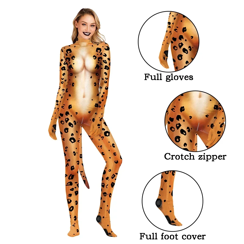 ฮาโลวีนผู้หญิงภาพยนตร์ Aavtar เครื่องแต่งกายคอสเพลย์ Carnival Purim Petsuit Catsuit Zentai บอดี้สูทหาง 3D พิมพ์เสื้อผ้า