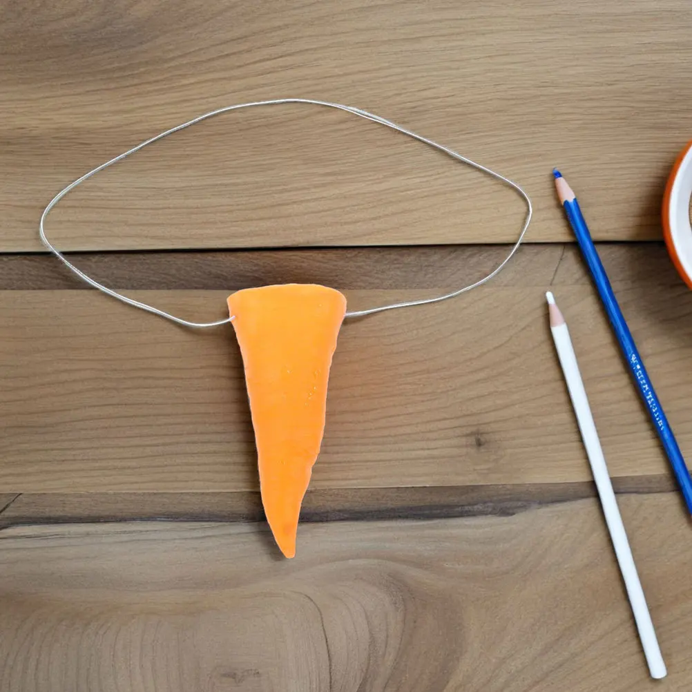 8 Stück Karottenennase Schneemann Kostüm Requisite Vinyl Orange Nase für DIY Winter Weihnachten Halloween Party Dekoration Winterzubehör