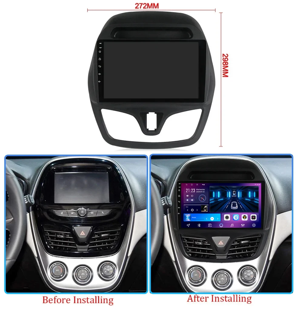 Android 14 For Chevrolet Spark Beat 2015-2018 Car Stereo Unit Multimedia Radio Video Player GPS Wireless Carplay Android Auto 4G