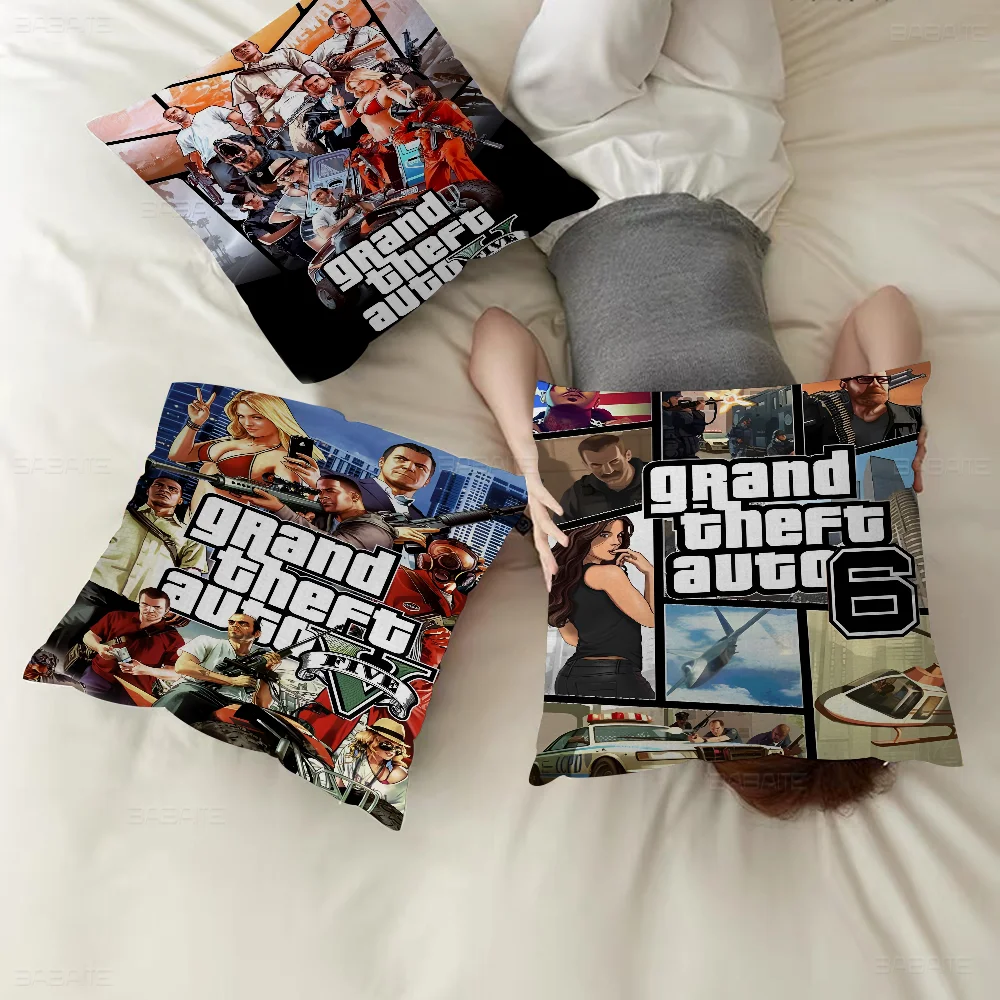 GTA 5 Grand Theft Auto Pillowcase Toon Gift Cushion Cover Bedroom Home Sofa Chair Seat Decor Pillow Case