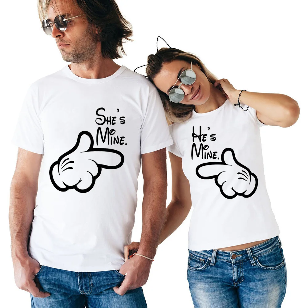 Fun Couple T-shirts His And Hers Couple Men Women Mr.Mrs.Husband Wife Valentine's Day Gift Fashion Tops OverSized Unisex T Shirt