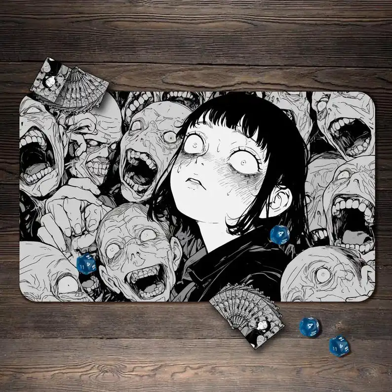 

Аниме Zombies Playmat настольный игровой коврик 24 "x 14" настольный коврик игровые аксессуары коврик для клавиатуры набор
