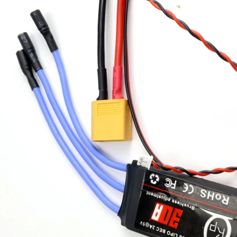 Controlador eletrônico de velocidade esc sem escova 30a 40a com 5v 3a ubec 3.5mm cabeça de banana para rc fpv quadcopter helicóptero 2-4s compatível