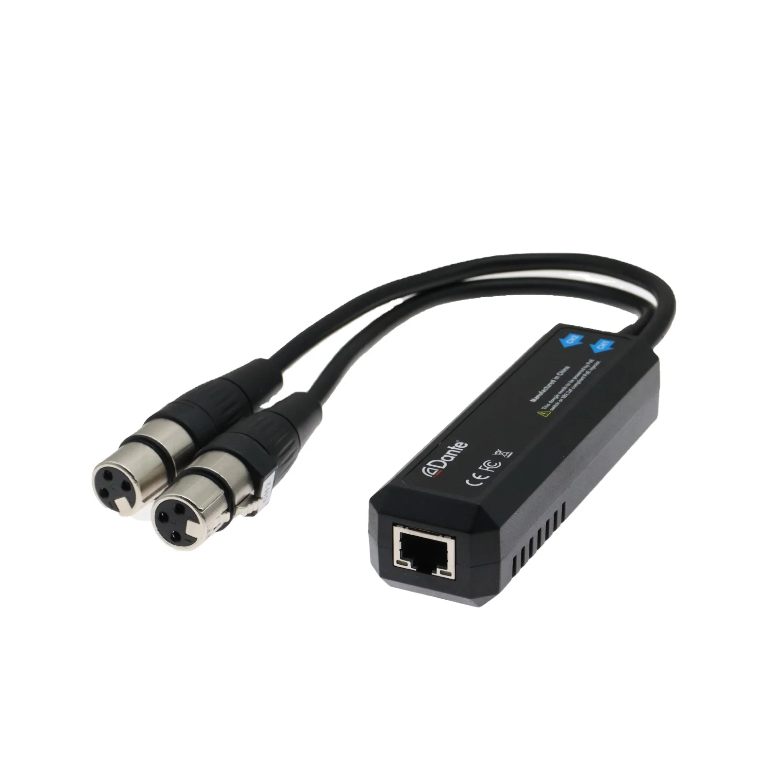 Dante 2Ch Analog Input Dongle Converter LNK-DAN-D5 with 2 Analog Audio Channels