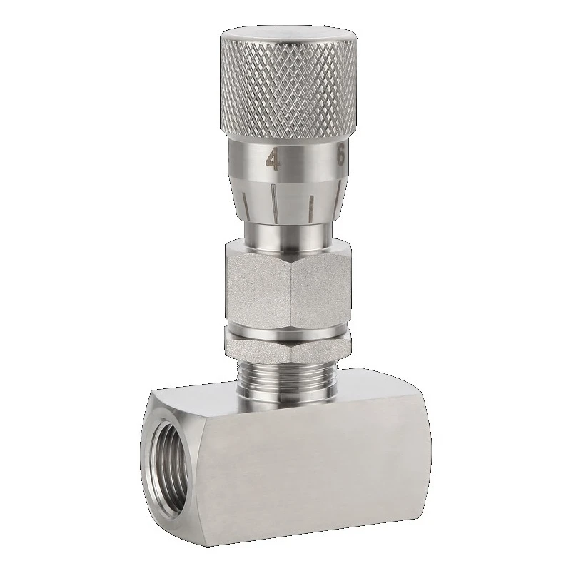 Large Flow WL11H-320P Stainless Steel Scale Micro Control Valve Internal Thread Scale Needle Valve Flow Fine Control Valve