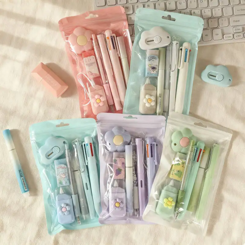 7-Pcs Set High-Quality Student Graduation Gift Neutral Pen Learning Companion Stationery Pack For Achievers, Office