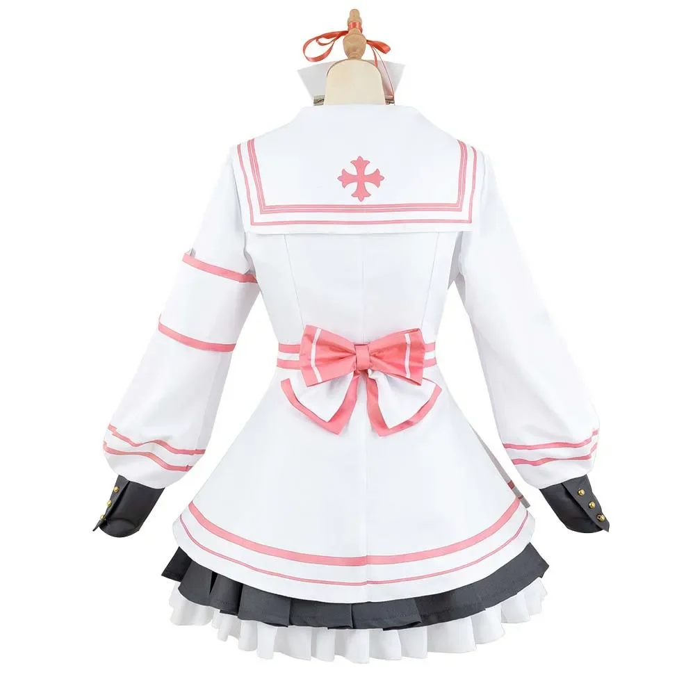 Disfraz de Cosplay de Game Blue Archive Sumi Serina para mujer, uniforme informal, chaqueta, falda, peluca, sombrero de enfermera, lazo, traje de fiesta de Halloween