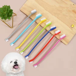 Double-headed Dog Toothbrush Portable Soft Multi-angle Pet Cleaning Tool Nontoxic Tooth Finger Brush