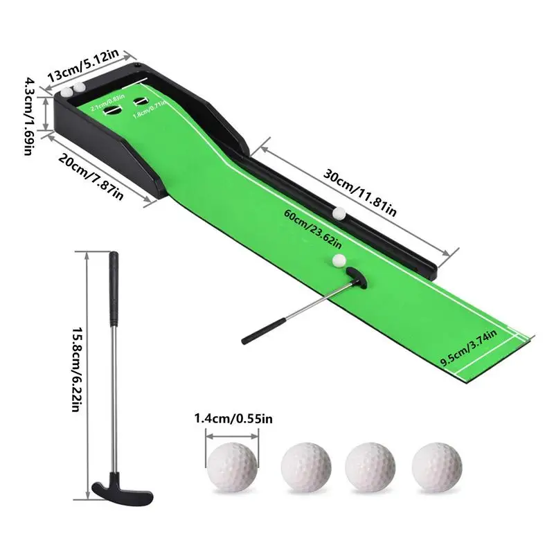 Putting Green Indoor Set Golf Putting Training Mat Improve Accuracy And Speed Golf Putting Artificial Grass Material