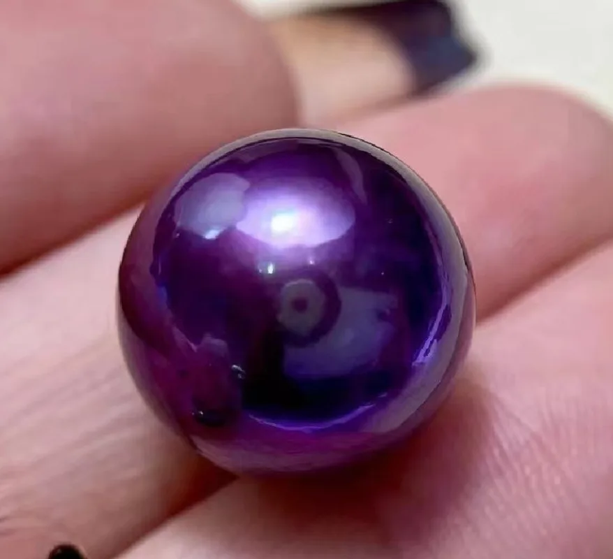 Huge 16-17mm Purple Lavender Round Loose Pearl Undrilled Women Wedding Party Jewelry Accessories Necklace Earring Ring Bracelet