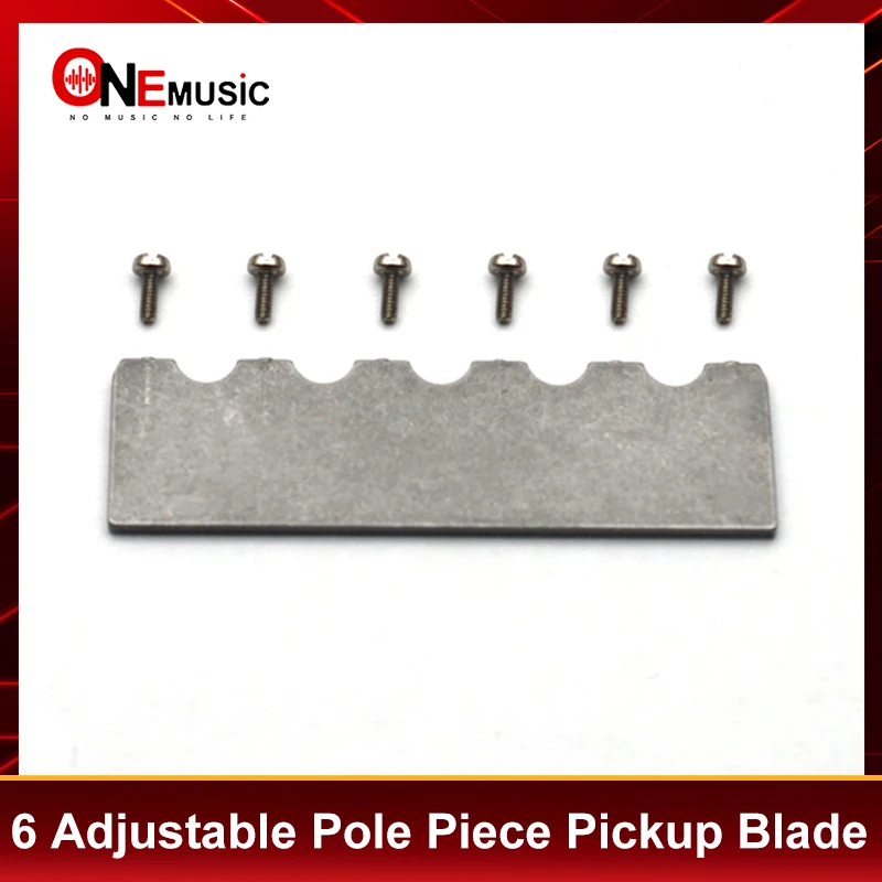 4Pcs Mini Humbucker Pickup Blade with 6pcs Adjustable Pole Piece