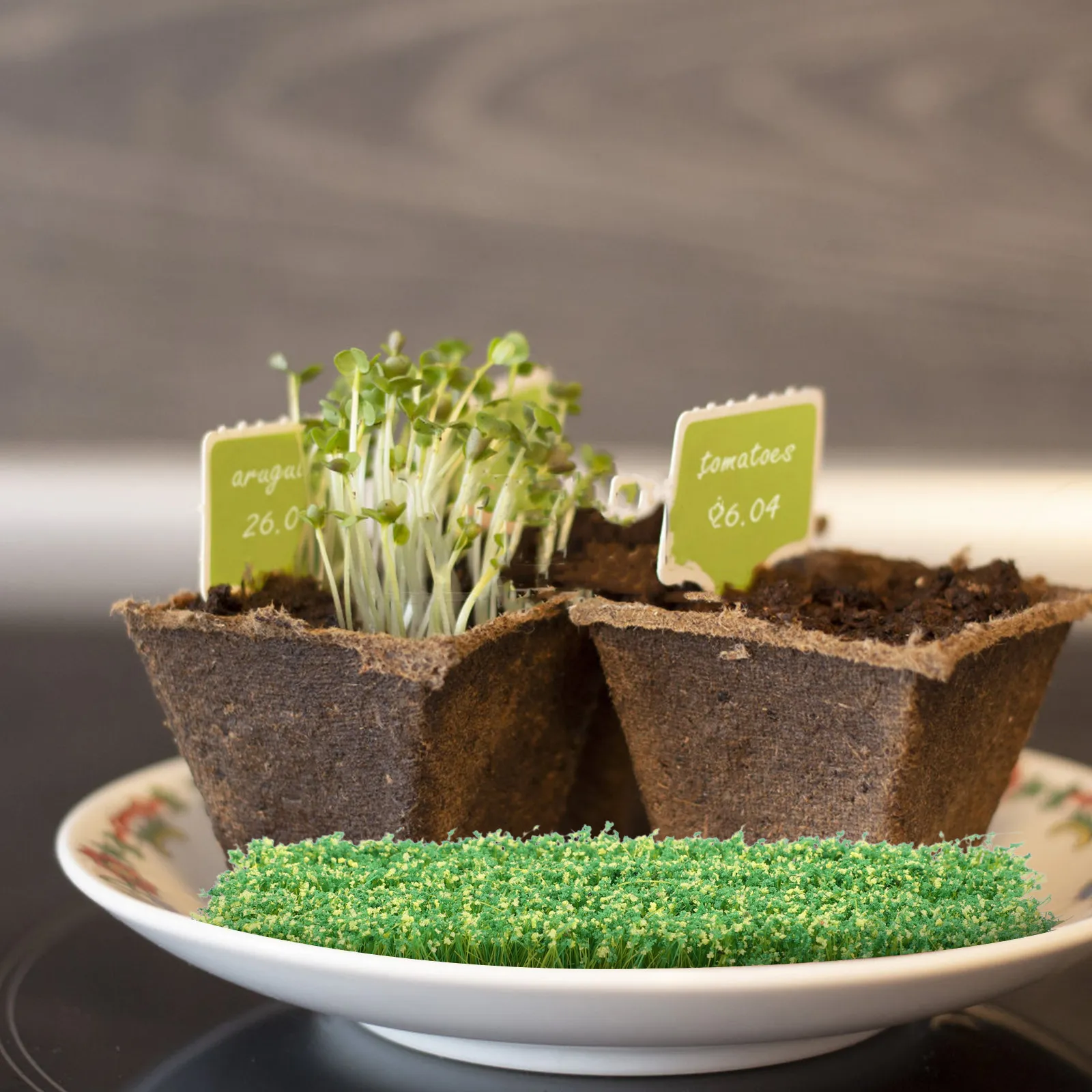 

1 Box Realistic Static Grass Flower Tuft Railway Miniature Artificial Plant Sand Table Decor Miniature Landscape Ornament