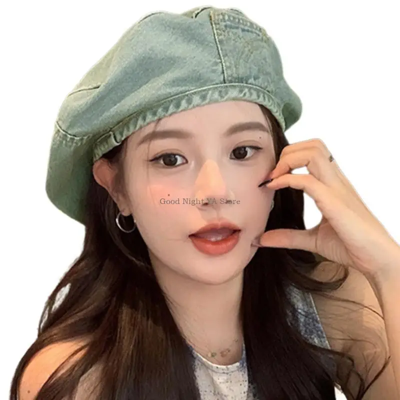 أزياء المرأة قبعة البيريه بارد الفتيات الربيع الصيف قبعة البيريه يندبروف بونيه قبعة عطلة أغطية الرأس Sunproof غطاء الرأس #3